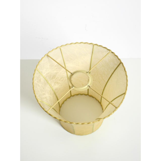 1960s Orange Ceramic Table Lamp with Cocoon Shade | Made in Italy For Sale - Image 16 of 18