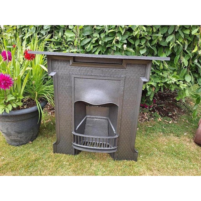 Antique Cast Iron Combination Fireplace, 1915 For Sale - Image 9 of 13