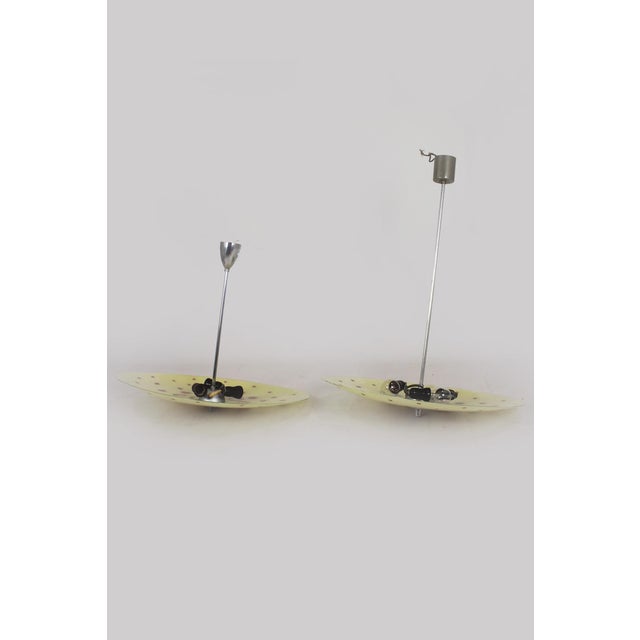 Large Vintage Czechoslovakian Opaline Glass Pendant Lights, 1970s, Set of 2 For Sale - Image 6 of 18