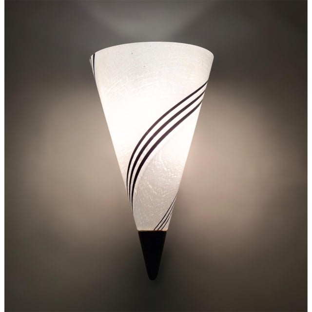 Glass 20th Century Murano Cone Sconce For Sale - Image 7 of 10