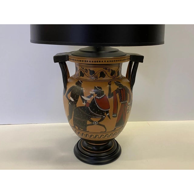 Traditional Classical Style Greek Vase Lamp For Sale - Image 3 of 11