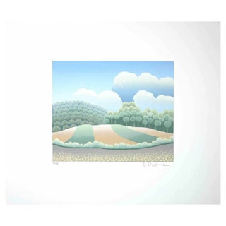 Ivan Rabuzin, Landscape, Screen Print, 1990 For Sale