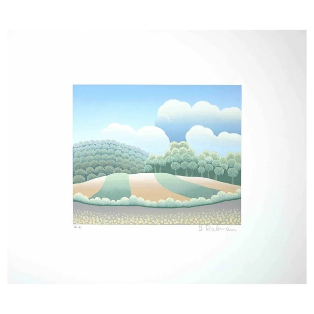 Ivan Rabuzin, Landscape, Screen Print, 1990 For Sale