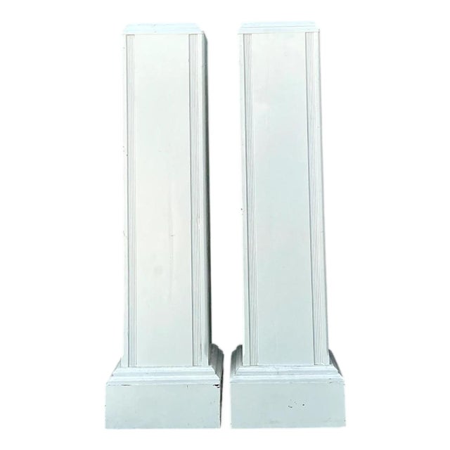 Vintage Architectural Wood Pedestals - A Pair For Sale