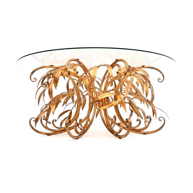Vintage Gilt Metal Coffee Table by Hans Kogl, 1960 For Sale - Image 4 of 9