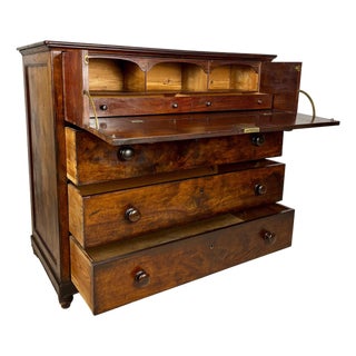 19th Century Spanish Colonial Secretary Chest With Fall Front Desk For Sale