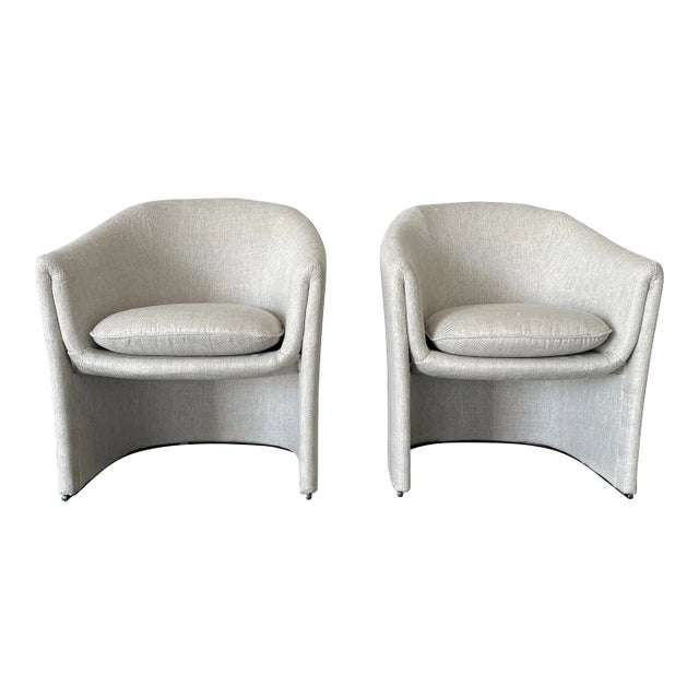 Modern Dunbar Sculptural Lounge Chairs by Lydia dePolo and Jack Dunbar- a Pair For Sale