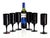 Offered is a sleek and chic set of hand blown black glass water goblets made by Seneca Glass in the 1970s. These are the...