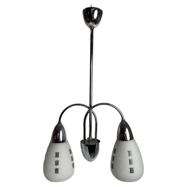 1970s Hanging Lamp attributed to Elektroinstala Jílové, 1970s For Sale - Image 5 of 5