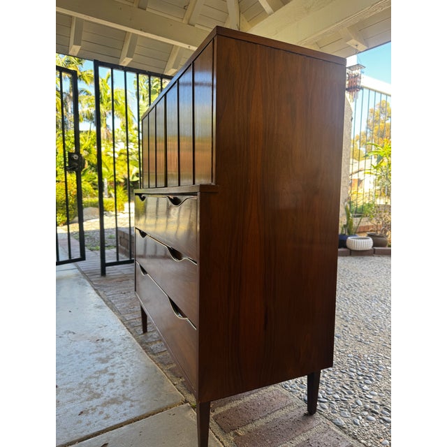Wood American of Martinsville HighBoy Dresser For Sale - Image 7 of 12