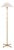 Visual Comfort Signature Grenol Floor Lamp in Hand-Rubbed Antique Brass with Linen Shade For Sale