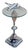 1930s Light Up Chrome Airplane Streamline Art Deco Drink Side Glass Top Table W/ Art Glass Base For Sale - Image 4 of 9