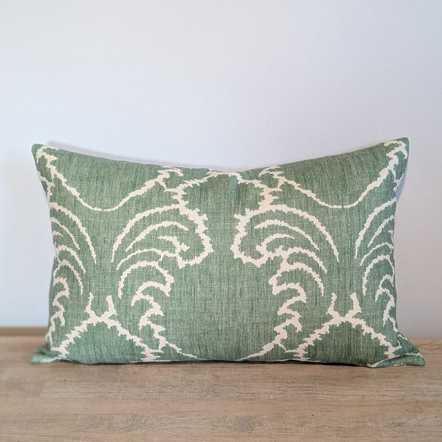 Soane Britain Pineapple Thread Emerald Lumbar Pillow For Sale In Greensboro - Image 6 of 7