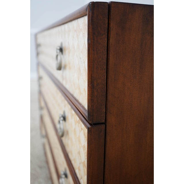 Butler Mahogany 4 Drawer Decorator Chest W. Shell Front Drawers For Sale - Image 14 of 18