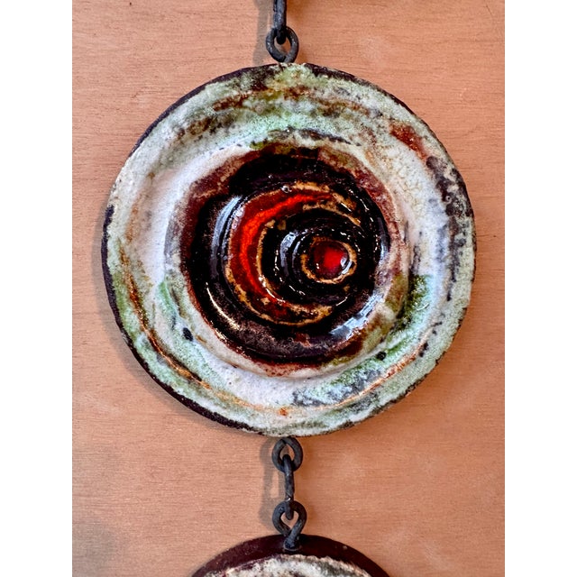 Brutalist Sculptural Glazed Ceramic Art Wall Relief from Ruscha, West Germany, 1960s For Sale - Image 16 of 18