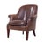 Late 20th Century Baker Furniture Brown Leather Barrel Club Lounge Chairs For Sale - Image 5 of 12