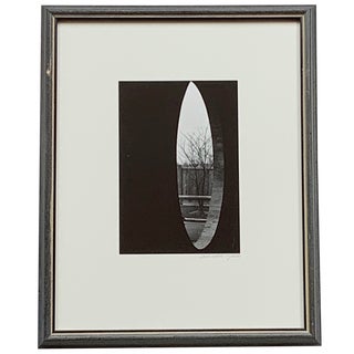 Framed 1980s Abstract Black and White Photograph For Sale