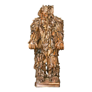Vintage Boho Monumental Hand Carved Sasquatch Sculpture