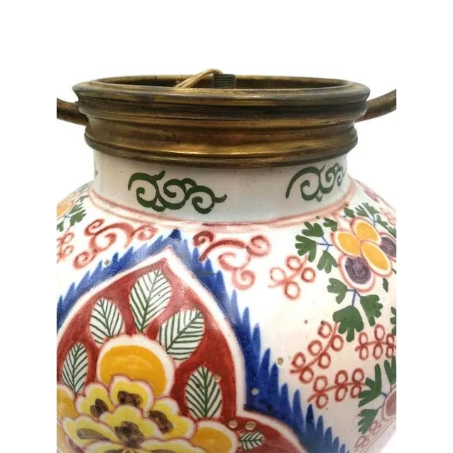 Delf Vase Lamp, 1900s For Sale - Image 5 of 11