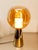 Metal Double Glass Brass Lamp For Sale - Image 7 of 11