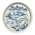 Latre 20th Century Chinese Art Porcelain Blue and White Plate Mountain Scenery Design For Sale