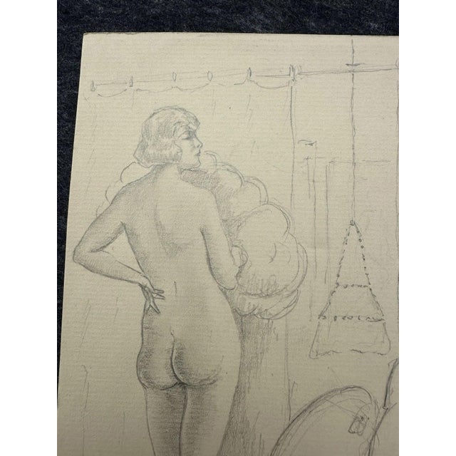 1920s Carl Heinz Berberich, Nude Drawing, 1923, Pencil For Sale - Image 5 of 13