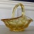Glass Vintage Indiana Glass Constellation Yellow-Colored Glass Basket For Sale - Image 7 of 10