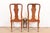 Henkel Harris Style Queen Anne Solid Mahogany Side Chairs or Dining Chairs, Pair For Sale - Image 10 of 11