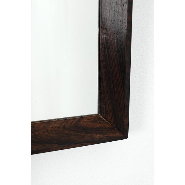 Vintage Danish Mirror with Wooden Frame For Sale - Image 3 of 8