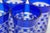 Late 20th Century Bohemian Blue Cut to Clear Crystal Polka Dot Shot Glasses Tumblers - Set of 5 For Sale - Image 9 of 11