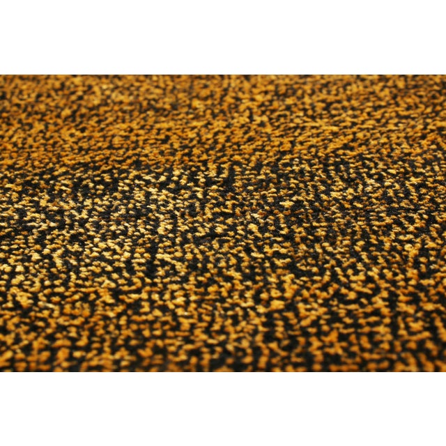 Rug & Kilim's Contemporary Nepalese Black and Yellow Wool and Silk Runner For Sale In New York - Image 6 of 7