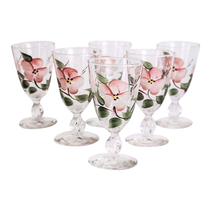 Franciscan Desert Rose Stem Glasses Set of 6 Chairish