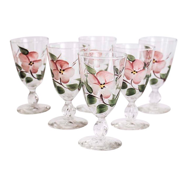 Franciscan Desert Rose Stem Glasses Set of 6 Chairish