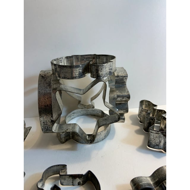Silver 1940s Dutch Cookie Cutter Set/6 For Sale - Image 8 of 13