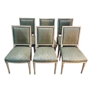 Louis XVI Chairs in Beige, Set of 6 For Sale