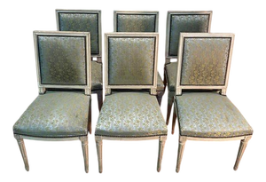 Louis XVI Chairs in Beige, Set of 6
