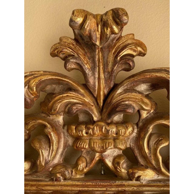 Brown 1970s Rococo Giltwood Mirror For Sale - Image 8 of 13