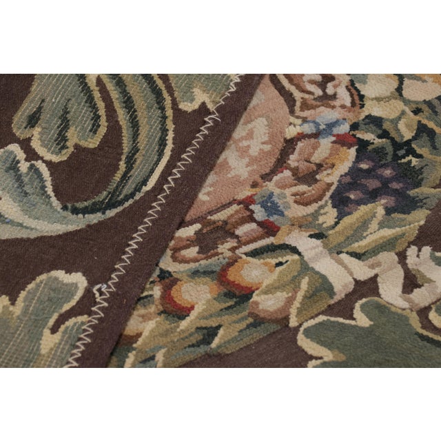 Rug & Kilim’s Armorial Tudor Style Rug in Black, With Beige, Blue and Gold Tones For Sale - Image 9 of 9
