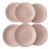 Vintage Pink Marbled Ceramic Dinnerware Set from Longchamp, 1990s, Set of 6 For Sale