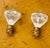 Vintage pair of lucite diamond cut lamp finials.