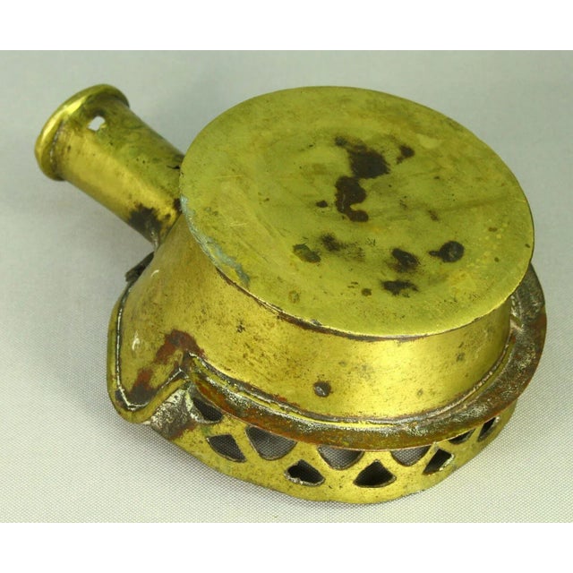 18th Century Chinese Pan Silk Iron Open Coal Bronze Reticulated Top Edge For Sale - Image 12 of 13