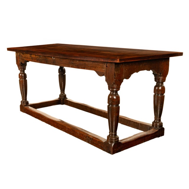 Antique 18th Century French Oak Country Parquetry Refectory Dining Table 1680 For Sale - Image 9 of 13