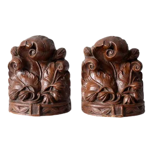 Vintage Syroco Style Floral Bookends