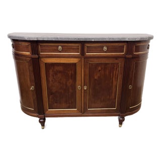 French Louis XVI Server With Marble For Sale