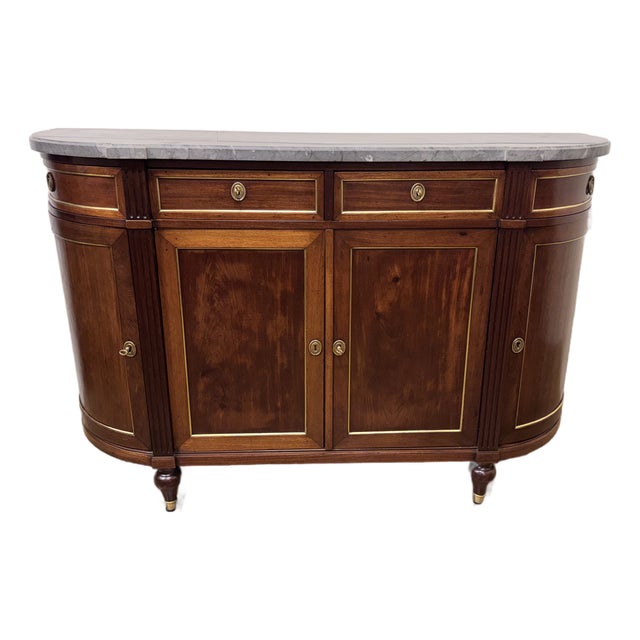 French Louis XVI Server With Marble For Sale