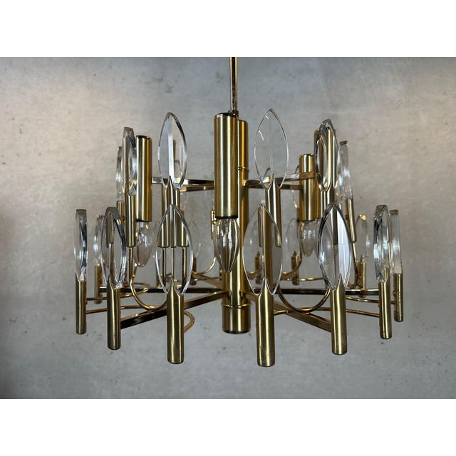Oscar Torlasco Vintage Chandelier by Oscar Torlasco for Stilkronen, 1970s For Sale - Image 4 of 11