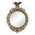 English 1900s Silver Leaf Convex Girandole Bullseye Mirror with Eagle Motif For Sale