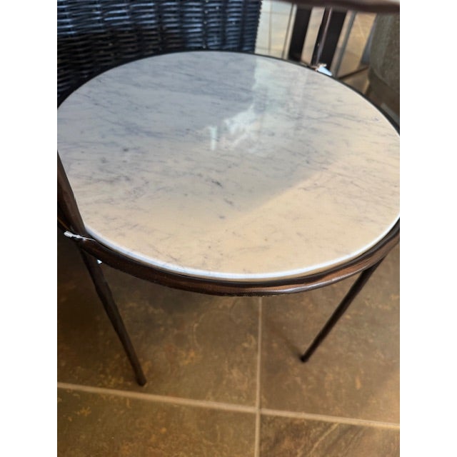 Transitional Contemporary Registrar Tiered Side Table For Sale - Image 3 of 4