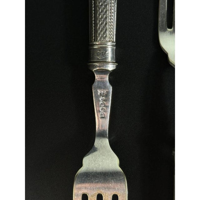 English Silver-Plated Forks and Knives, London, 1888, Set of 18 For Sale - Image 11 of 12