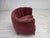 Danish 2-Seater Banana Sofa in Red Velour and Oak, 1970s For Sale - Image 9 of 18